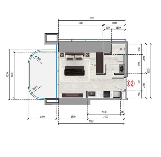 Image No.10-1 Bed Apartment for sale