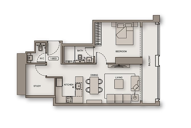 Image No.12-Appartement de 1 chambre à vendre à Dubai