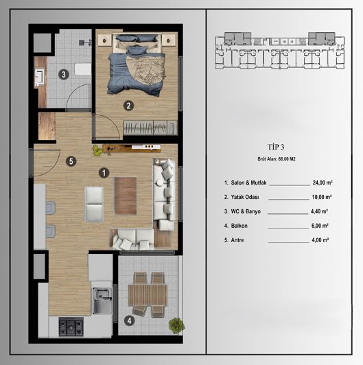 Image No.17-1 Bed Apartment for sale