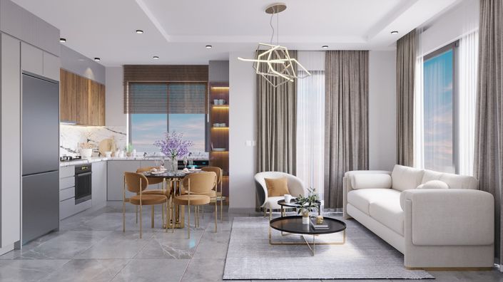 Image No.5-Appartement de 1 chambre à vendre à Güller Pinari