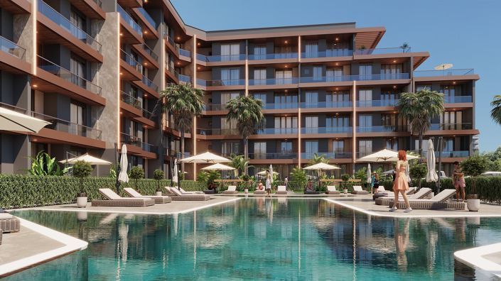 Apartments with Social Amenities in Altintas Antalya