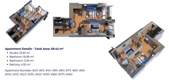 Image No.9-Studio de 1 chambre à vendre à Batoumi