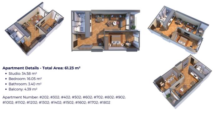 Image No.10-Studio de 1 chambre à vendre à Batoumi