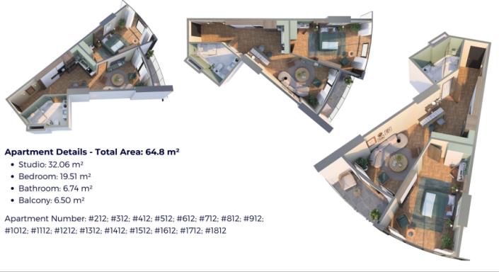 Image No.12-Studio de 1 chambre à vendre à Batoumi