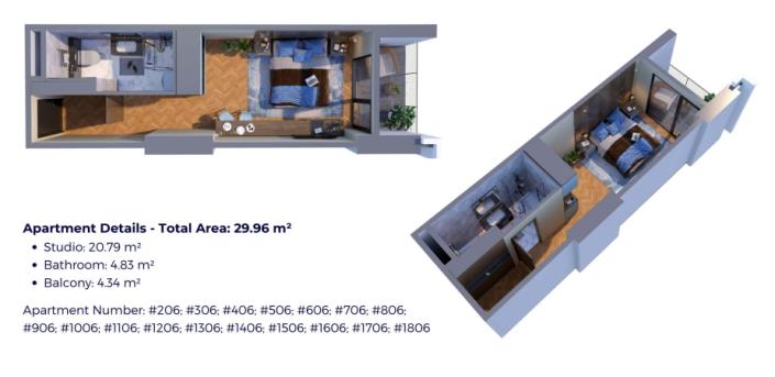 Image No.13-Studio de 1 chambre à vendre à Batoumi