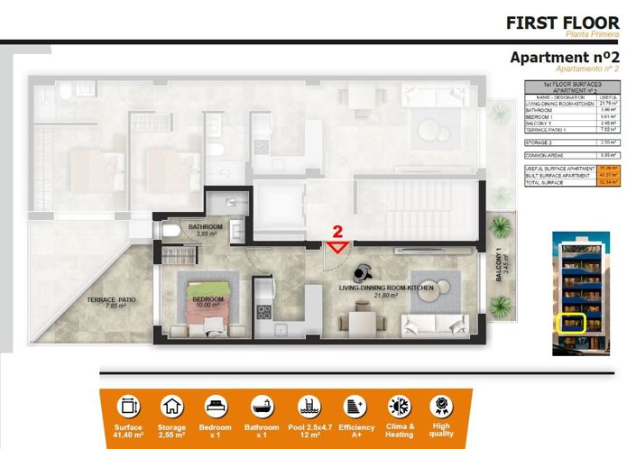 Image No.26-1 Bed Apartment for sale