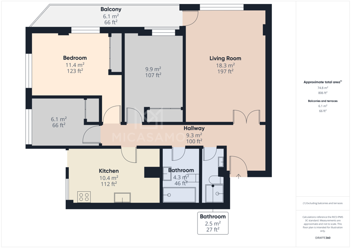 Image No.21-3 Bed Apartment for sale
