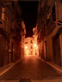 Night-time-street-view-from-the-end-of-Via-Centrale-1-min-walk-from-the-house