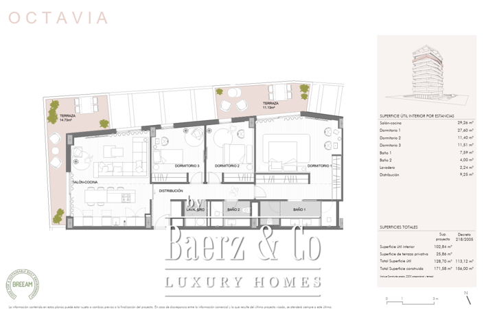 Image No.26-3 Bed Apartment for sale