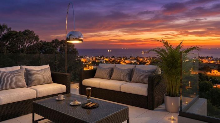 Serene Village Villa with a Rooftop Featuring Unforgettable Sea and Sunset Views