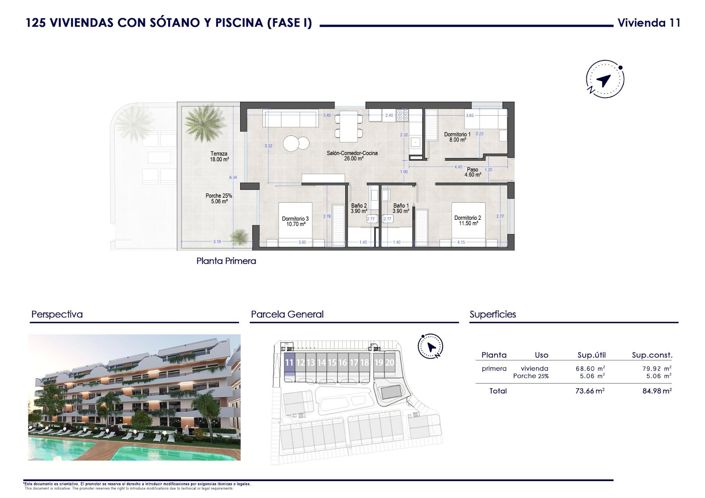 Image No.21-3 Bed Apartment for sale