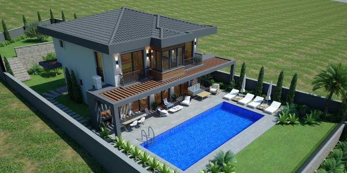 Image No.1-Villa de 3 chambres à vendre à Fethiye
