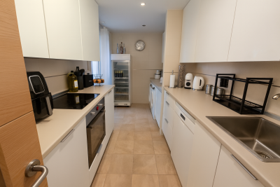 Modern-Galley-Kitchen-with-Essentials