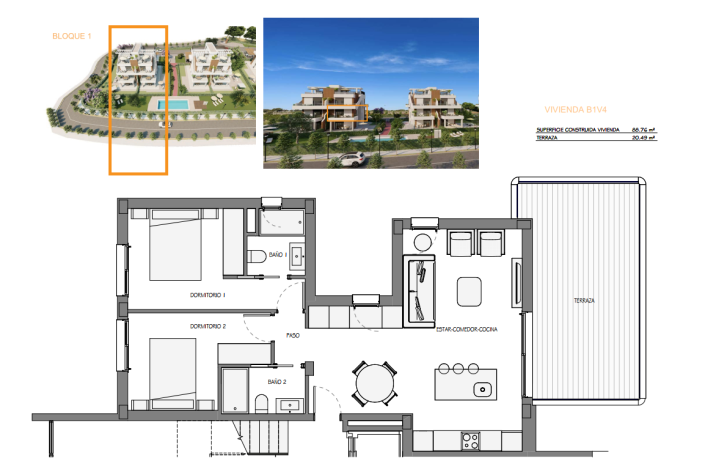 Image No.38-2 Bed Apartment for sale