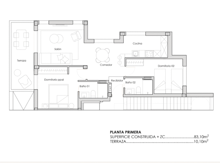 Image No.20-2 Bed Apartment for sale