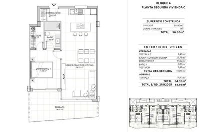 Floor plan Block  Planta 2 Apt C
