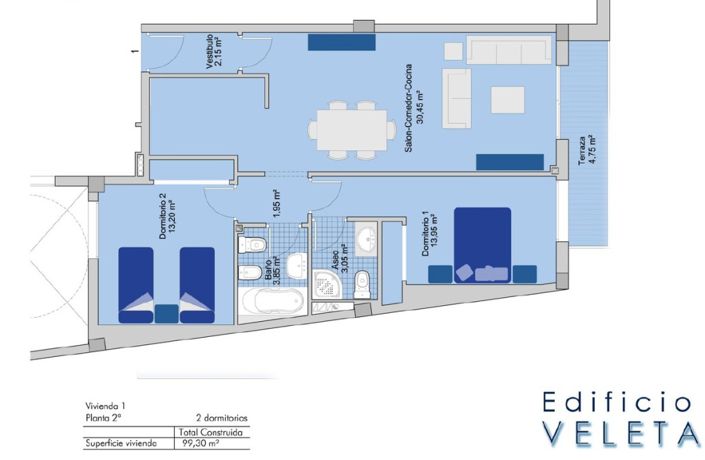Image No.11-2 Bed Apartment for sale