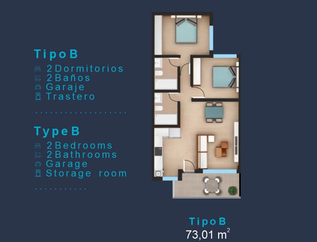 Image No.12-2 Bed Property for sale