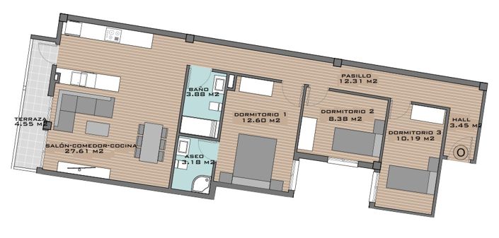 Image No.22-3 Bed Apartment for sale