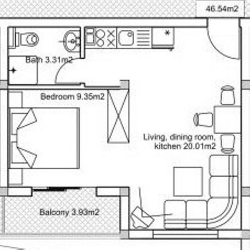 Image No.2-1 Bed Property for sale