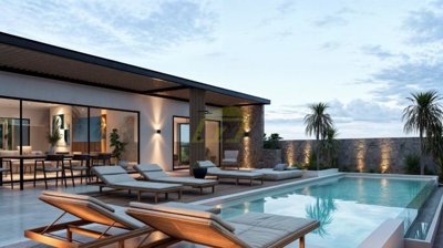 Off plan stunning contemporary luxury villa built in the prestigious resort of Puerto Calero