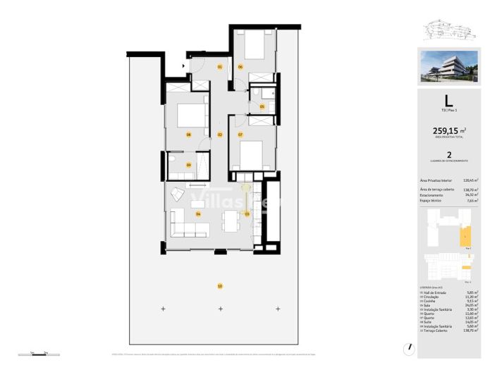 Image No.6-3 Bed Apartment for sale