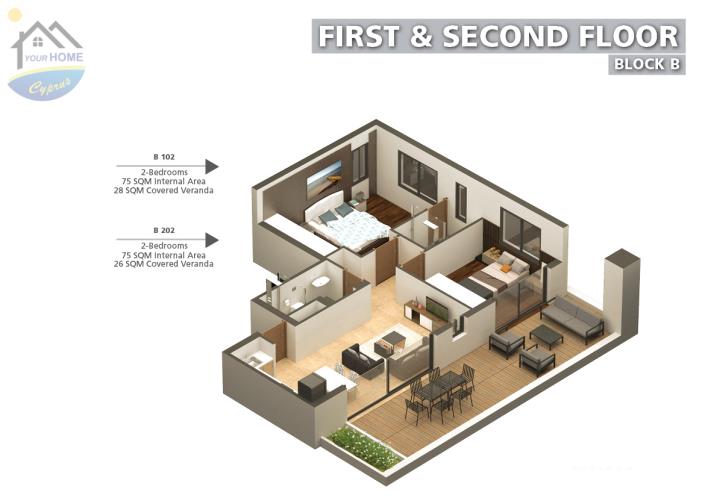 Image No.20-Appartement de 3 chambres à vendre à Dromolaxia