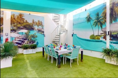 Outdoor dinner area