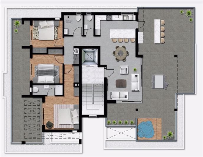 Image No.13-Appartement de 3 chambres à vendre à Germasogeia