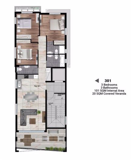 Image No.9-3 Bed Apartment for sale