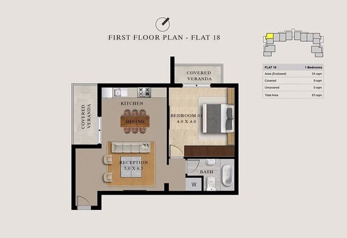 Image No.14-1 Bed Apartment for sale