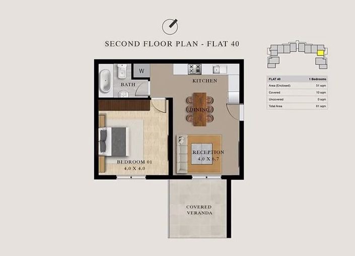 Image No.20-1 Bed Apartment for sale