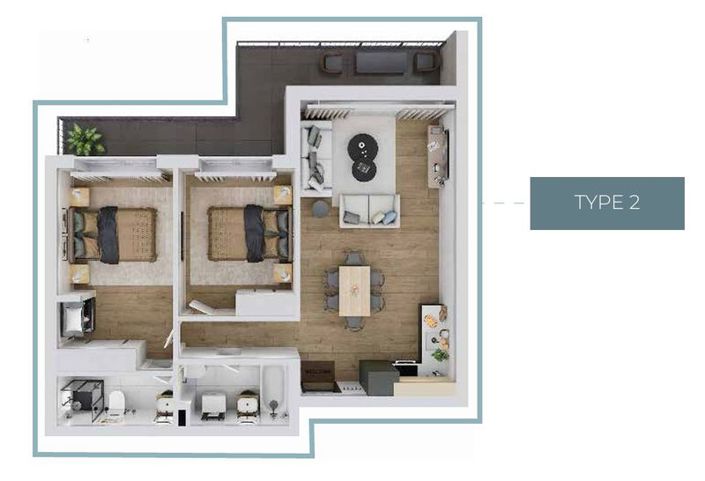 Image No.23-2 Bed Apartment for sale