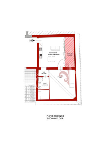 Image No.14-Appartement de 1 chambre à vendre à Pise