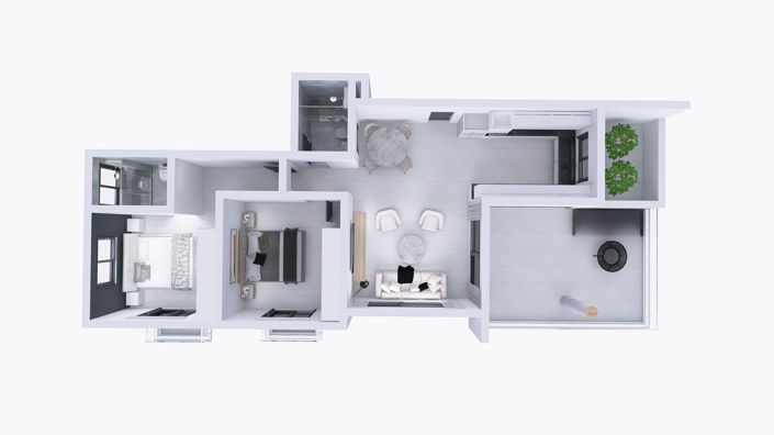 Image No.10-Appartement de 2 chambres à vendre à Empa