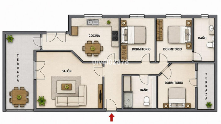 Image No.17-3 Bed Property for sale