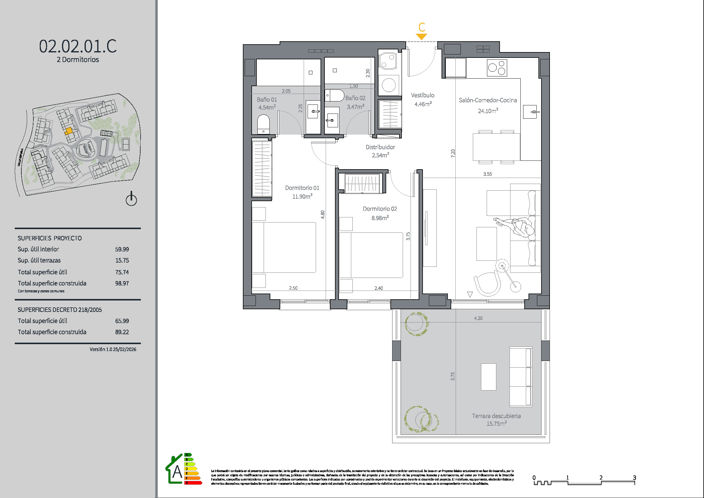 Image No.34-2 Bed Apartment for sale