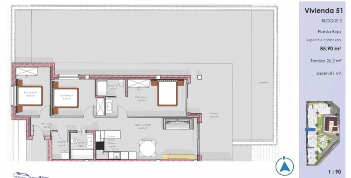 Image No.8-3 Bed Apartment for sale