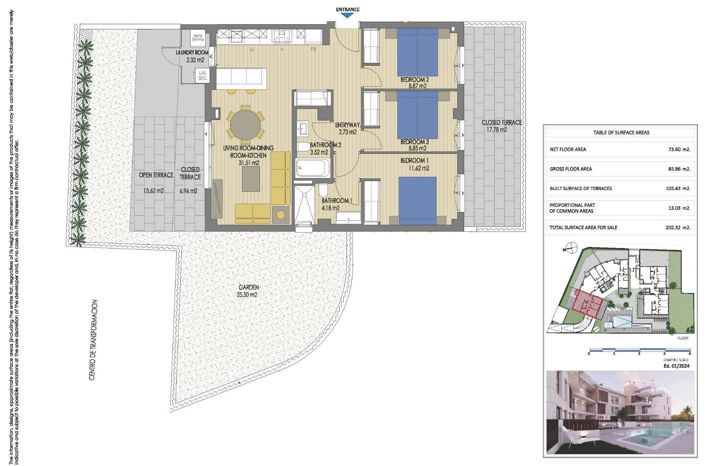 Image No.19-3 Bed Apartment for sale