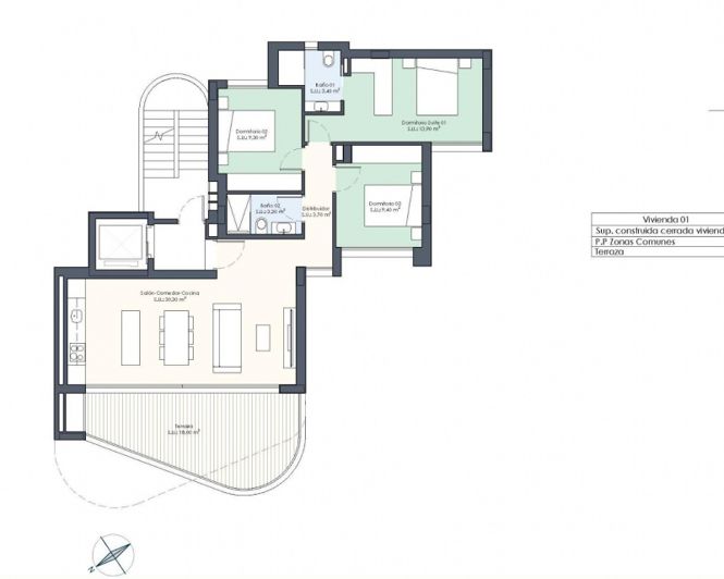 Image No.17-3 Bed Apartment for sale