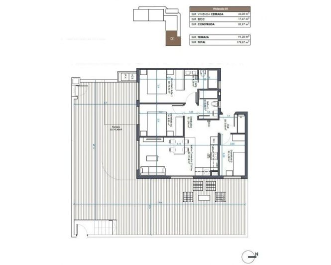 Image No.13-3 Bed Apartment for sale