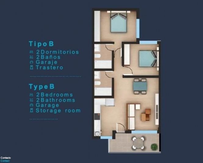 Image No.10-2 Bed Apartment for sale