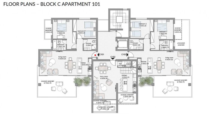 Image No.4-Appartement de 2 chambres à vendre à Kato Paphos