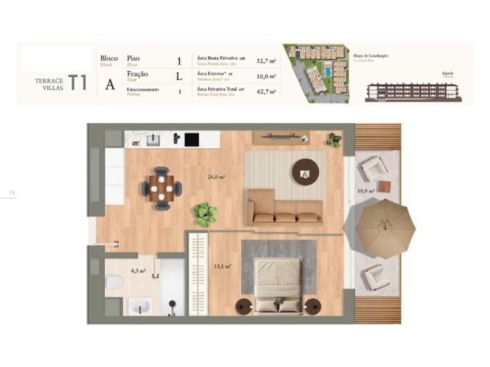 Image No.22-1 Bed Apartment for sale