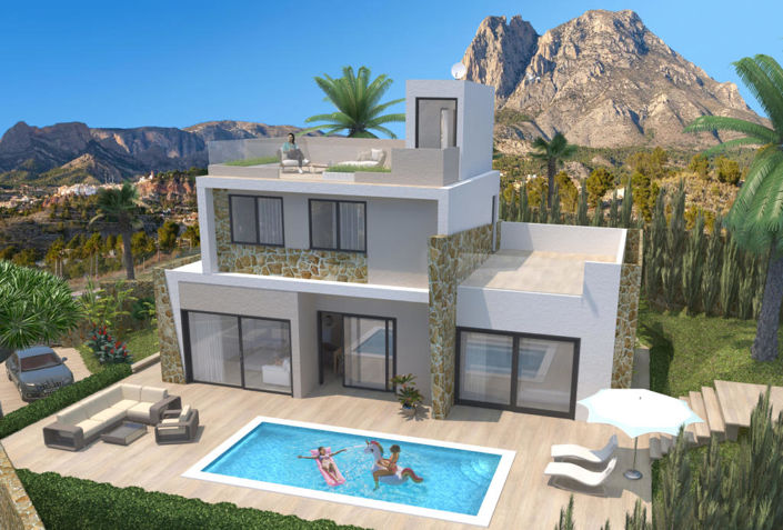Image No.1-Villa / Détaché de 3 chambres à vendre à Benidorm