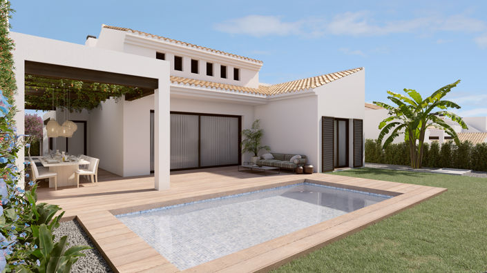 Image No.1-Villa / Détaché de 3 chambres à vendre à La Finca