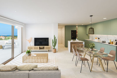 salon-comedor-apartamento-serena-brezze-scale