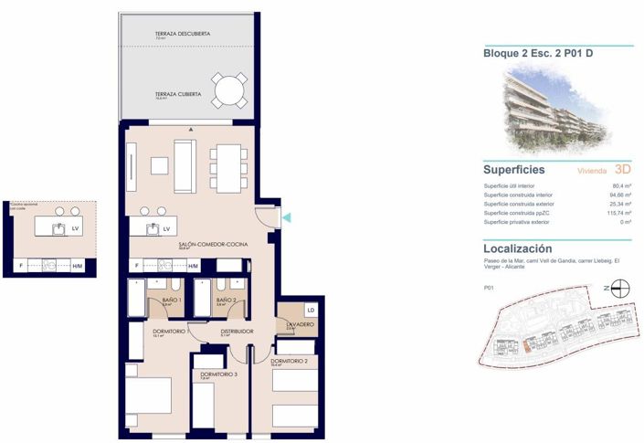 Image No.9-3 Bed Apartment for sale