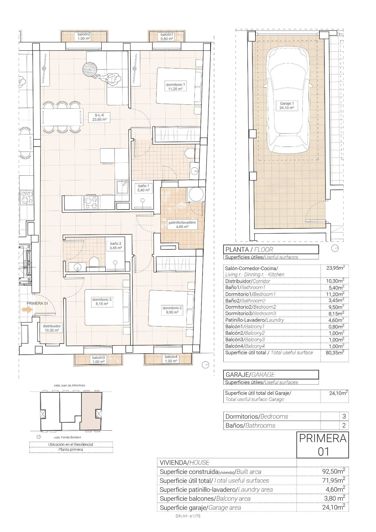 Image No.2-Appartement de 3 chambres à vendre à Hondón de las Nieves