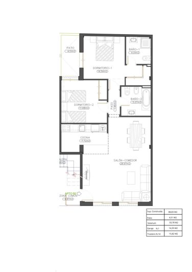 Image No.16-2 Bed Apartment for sale